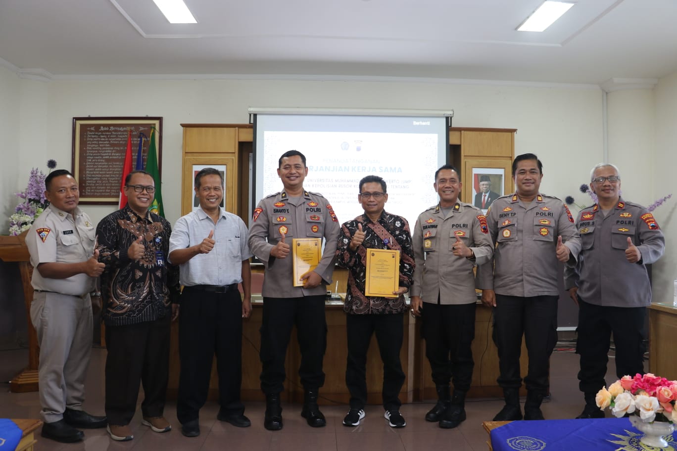 Sukses MBKM, UMP Jalin Kerjasama Dengan Polresta Banyumas