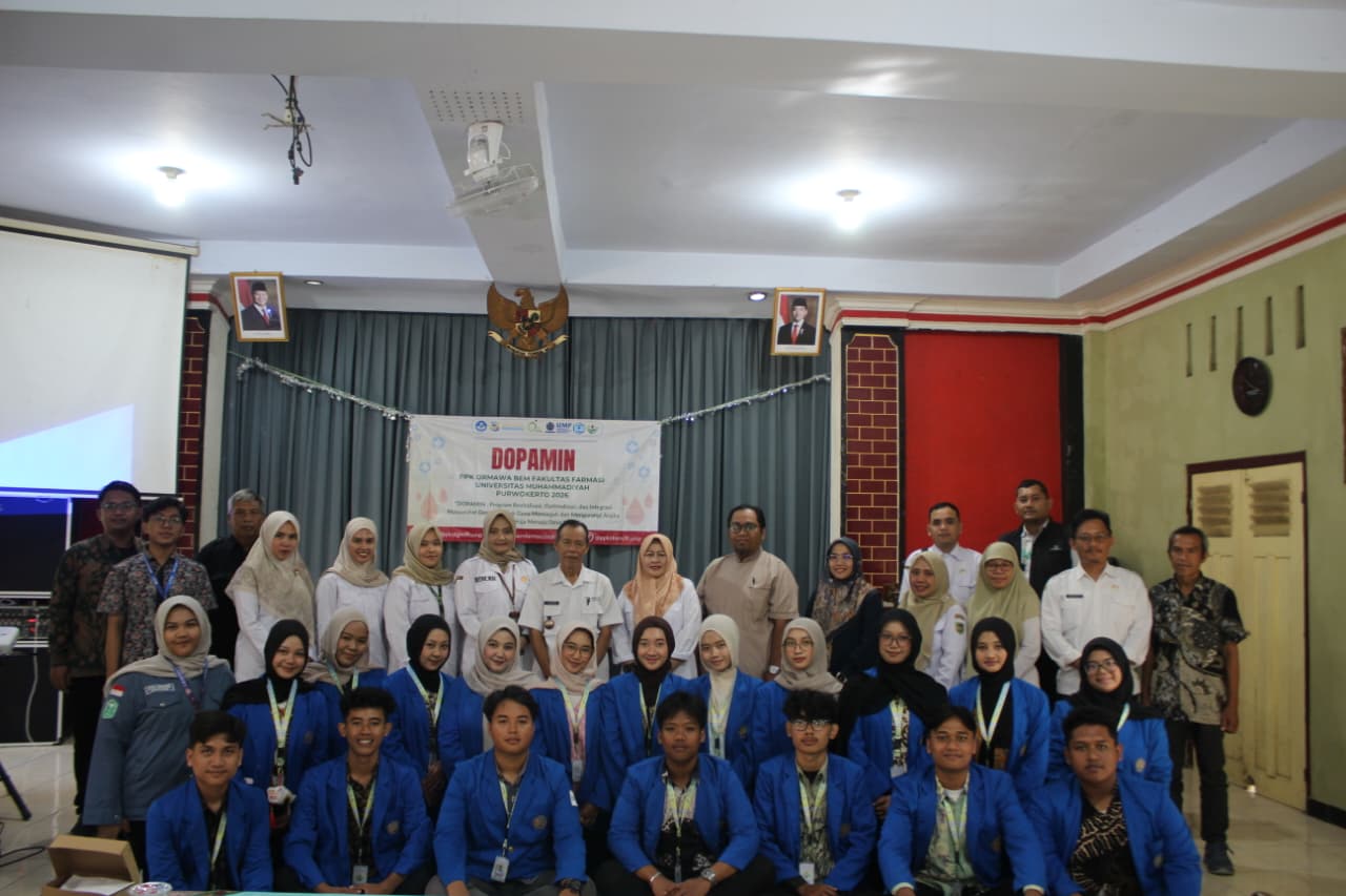 Grand Launching PPK Ormawa BEM Fakultas Farmasi UMP 2026, Wujudkan Desa Kalisalak Menuju Desa Sehat Melalui Program DOPAMIN